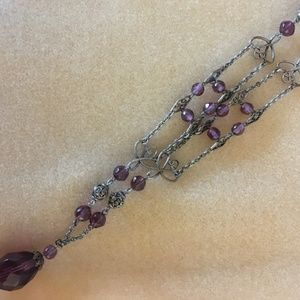 1920s Vintage Amethyst 34" Necklace